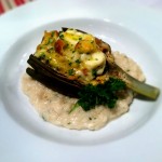 Lobster Stuffed Artichokes with Chardonnay Butter Sauce