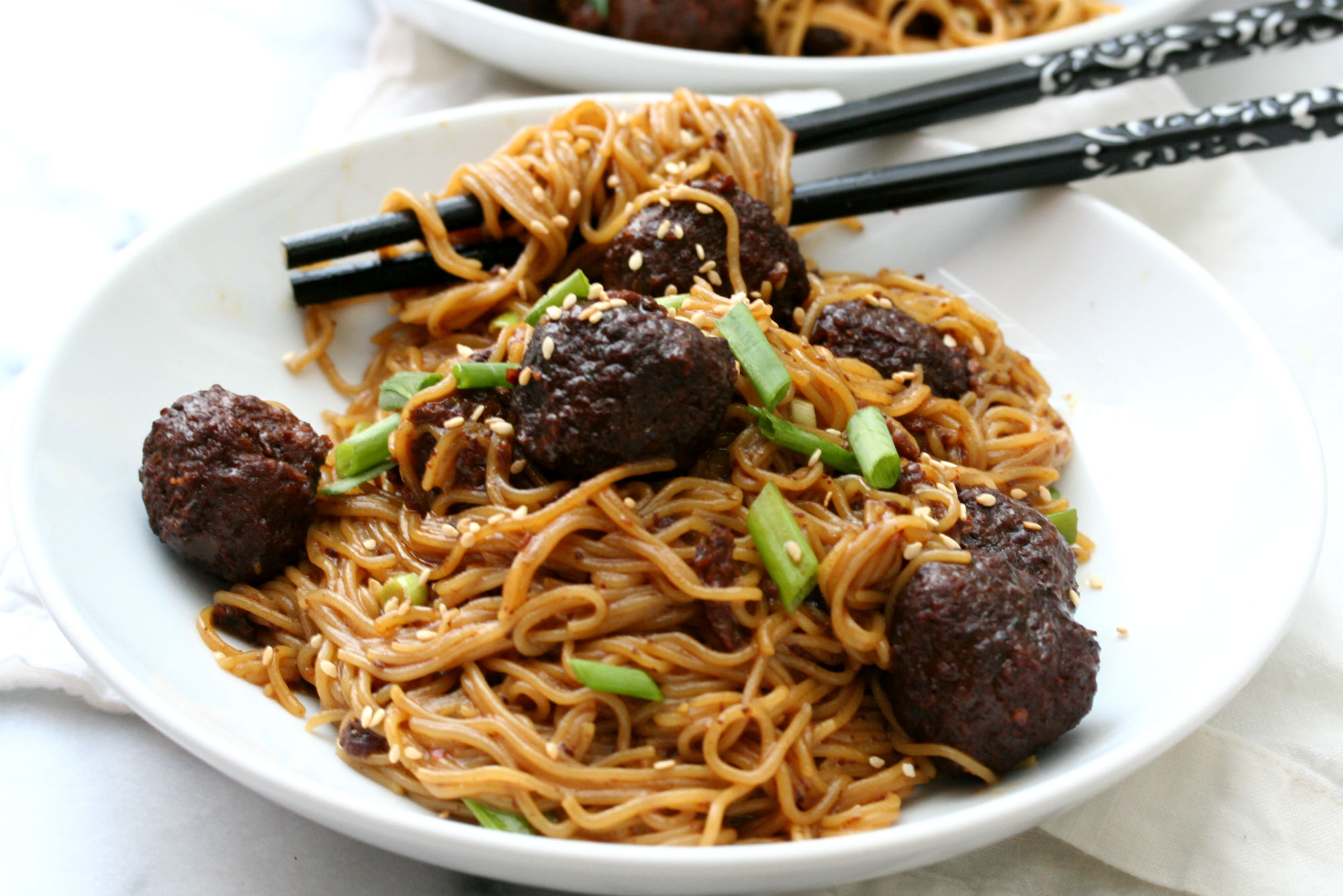 Teriyaki Meatball Noodles | Dash of Savory | Cook with Passion