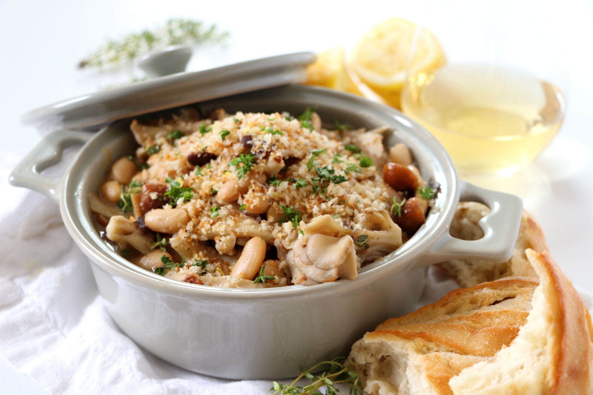 Easy Mushroom Cassoulet, image size:2000x1333