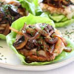 Turkey Mushroom Swiss Lettuce Wraps